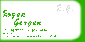 rozsa gergen business card