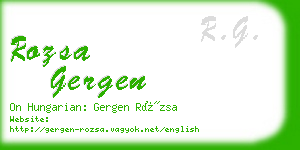 rozsa gergen business card